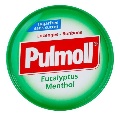 Pulmoll Sugar Free Candies with Eucalyptus & Menthol Καραμέλες με Ευκάλυπτο & Μενθόλη 45gr